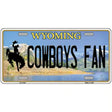 Cowboys Fan Wyoming Novelty Metal License Plate 12" x 6" (LP)