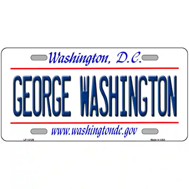 George Washington Novelty Metal License Plate 12" x 6" (LP)