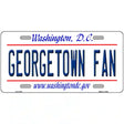 Georgetown Fan Novelty Metal License Plate 12" x 6" (LP)