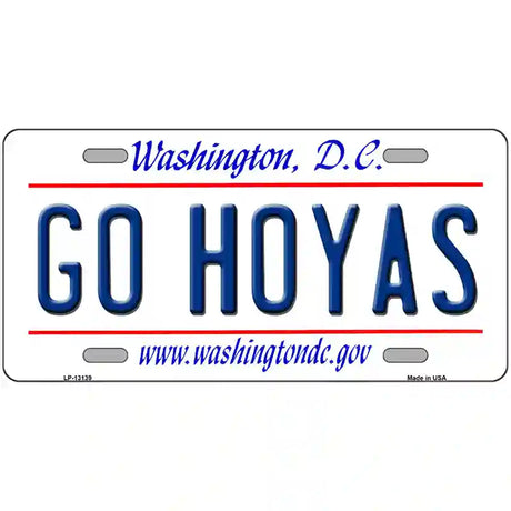 Go Hoyas Novelty Metal License Plate 12" x 6" (LP)