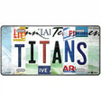 Titans Strip Art Novelty Metal License Plate Tag 12" x 6" (LP)