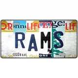 Rams Strip Art Novelty Metal License Plate Tag 12" x 6" (LP)