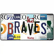 Braves Strip Art Novelty Metal License Plate Tag 12" x 6" (LP)