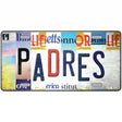 Padres Strip Art Novelty Metal License Plate Tag 12" x 6" (LP)