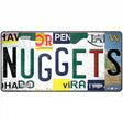 Nuggets Strip Art Novelty Metal License Plate Tag 12" x 6" (LP)