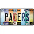 Pacers Strip Art Novelty Metal License Plate Tag 12" x 6" (LP)