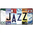 Jazz Strip Art Novelty Metal License Plate Tag 12" x 6" (LP)