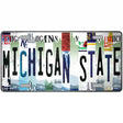 Michigan State Strip Art Novelty Metal License Plate Tag 12" x 6" (LP)