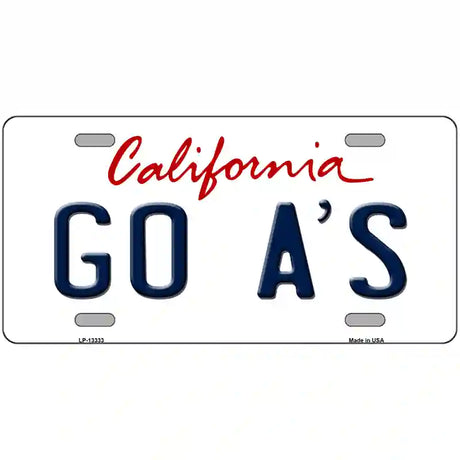 Go Athletics Novelty Metal License Plate Tag 12" x 6" (LP)