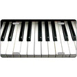 Piano Key board Novelty Metal License Plate 12" x 6" (LP)