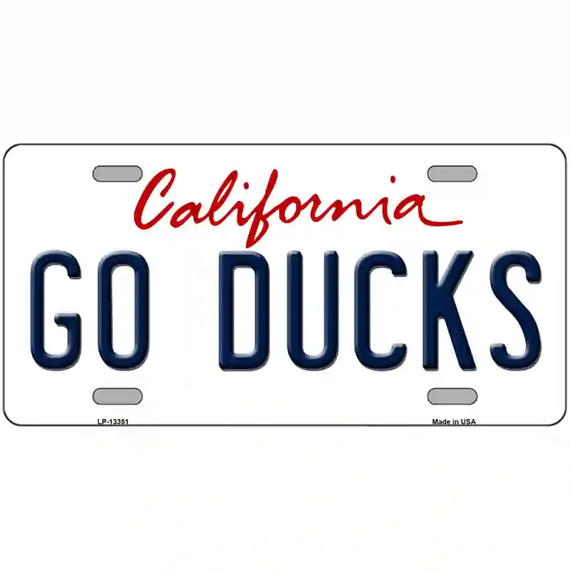 Go Ducks Novelty Metal License Plate Tag 12" x 6" (LP)