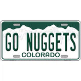 Go Nuggets Novelty Metal License Plate Tag 12" x 6" (LP)