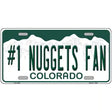 Number 1 Nuggets Fan Novelty Metal License Plate Tag 12" x 6" (LP)