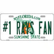 Number 1 Rays Fan Novelty Metal License Plate Tag 12" x 6" (LP)