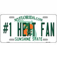 Number 1 Heat Fan Novelty Metal License Plate Tag 12" x 6" (LP)