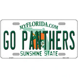 Go Panthers Novelty Metal License Plate Tag 12" x 6" (LP)