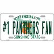 Number 1 Panthers Fan Novelty Metal License Plate Tag 12" x 6" (LP)