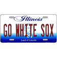 Go White Sox Novelty Metal License Plate Tag 12" x 6" (LP)