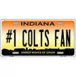 Number 1 Colts Fan Novelty Metal License Plate Tag 12" x 6" (LP)