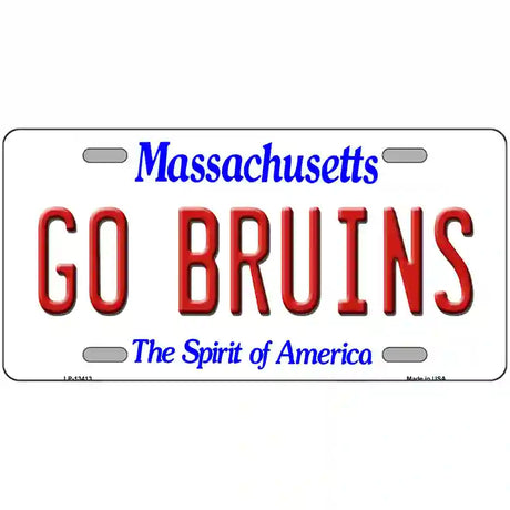 Go Bruins Novelty Metal License Plate Tag 12" x 6" (LP)