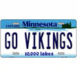 Go Vikings Novelty Metal License Plate Tag 12" x 6" (LP)