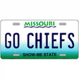 Go Chiefs Novelty Metal License Plate Tag 12" x 6" (LP)