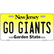 New Jersey Go Giants Novelty Metal License Plate Tag 12" x 6" (LP)