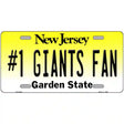 New Jersey Number 1 Giants Fan Novelty Metal License Plate Tag 12" x 6" (LP)