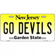 Go Devils Novelty Metal License Plate Tag 12" x 6" (LP)