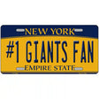 Number 1 Giants Fan Football Novelty Metal License Plate Tag 12" x 6" (LP)