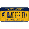 Number 1 Rangers Fan Novelty Metal License Plate Tag 12" x 6" (LP)