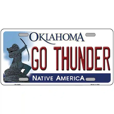 Go Thunder Novelty Metal License Plate Tag 12" x 6" (LP)