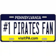 Number 1 Pirates Fan Novelty Metal License Plate Tag 12" x 6" (LP)