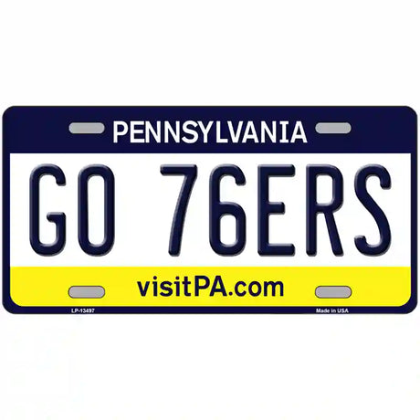 Go 76ers Novelty Metal License Plate Tag 12" x 6" (LP)