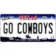 Go Cowboys Novelty Metal License Plate Tag 12" x 6" (LP)