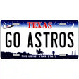 Go Astros Novelty Metal License Plate Tag 12" x 6" (LP)