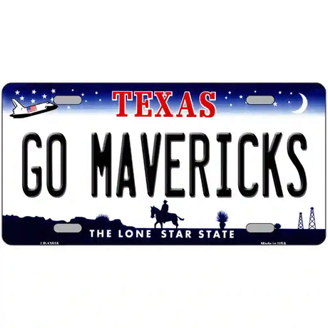 Go Mavericks Novelty Metal License Plate Tag 12" x 6" (LP)