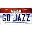 Go Jazz Novelty Metal License Plate Tag 12" x 6" (LP)