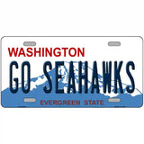 Go Seahawks Novelty Metal License Plate Tag 12" x 6" (LP)