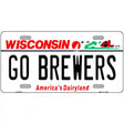 Go Brewers Novelty Metal License Plate Tag 12" x 6" (LP)