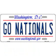 Go Nationals Novelty Metal License Plate Tag 12" x 6" (LP)