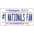 Number 1 Nationals Fan Novelty Metal License Plate Tag 12" x 6" (LP)