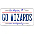 Go Wizards Novelty Metal License Plate Tag 12" x 6" (LP)