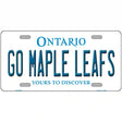 Go Maple Leafs Novelty Metal License Plate Tag 12" x 6" (LP)