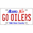 Go Oilers Novelty Metal License Plate Tag 12" x 6" (LP)