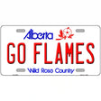 Go Flames Novelty Metal License Plate Tag 12" x 6" (LP)