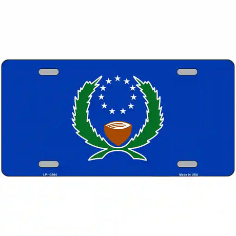 Pohnpei Flag Metal Novelty License Plate 12" x 6" (LP)