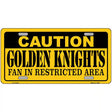 Caution Golden Knights Novelty Metal License Plate Tag 12" x 6" (LP)