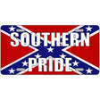 Southern Pride Confederate Novelty Metal License Plate Tag 12" x 6" (LP)