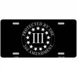 Protected by 2nd Amendment Novelty Metal License Plate Tag 12" x 6" (LP)